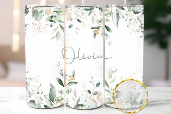 Download Botanical Custom Name Tumbler Wrap PNG - Custom name tumbler Collection