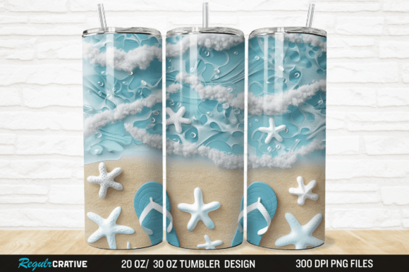Download Seamless Flip Flops on the Beach Tumbler - Beach tumbler Collection