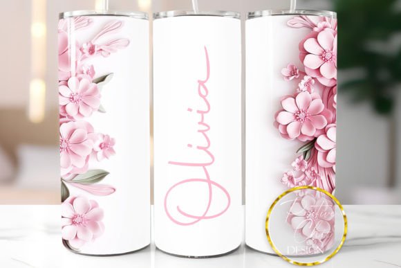 Download Custom Name Tumbler Wrap Floral Design - Custom name tumbler Collection