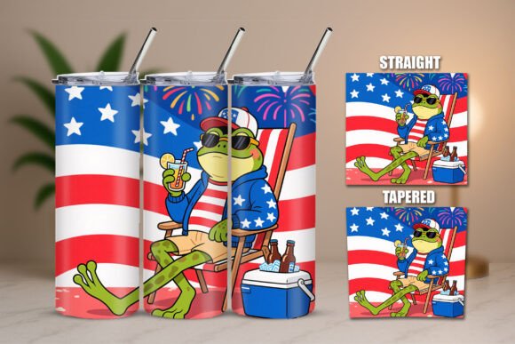 Download USA Frog Fireworks Tumbler Wrap - Premium Resources