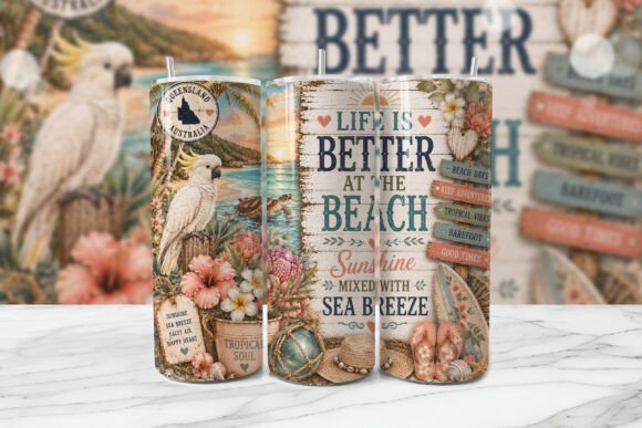 Download Queensland Cockatoo Beach Tumbler Wrap - Beach tumbler Collection